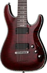 Guitarra eléctrica de 7 cuerdas Schecter Hellraiser C-7 - Black cherry gloss