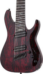 Guitarra electrica de 8 y 9 cuerdas Schecter C-8 Multiscale Silver Mountain - Blood moon