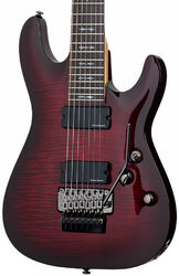 Guitarra eléctrica de 7 cuerdas Schecter Demon-7 FR - Crimson red burst