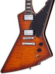 Guitarra electrica metalica Schecter E-1 Custom - Vintage sunburst