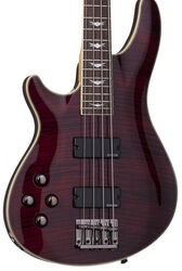 Bajo eléctrico de cuerpo sólido Schecter Omen Extreme-4 LH - Black cherry