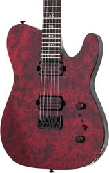 Guitarra eléctrica con forma de tel Schecter PT Apocalypse - Red reign