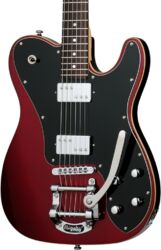 Guitarra eléctrica con forma de tel Schecter PT Fastback II B - Metallic red