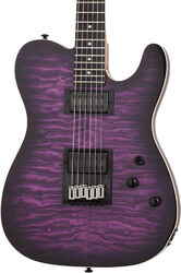 Guitarra eléctrica con forma de tel Schecter PT Pro - Trans purple burst