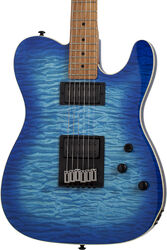 Guitarra eléctrica con forma de tel Schecter PT Pro - Trans blue burst