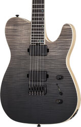 Guitarra eléctrica con forma de tel Schecter PT SLS Elite - Black fade burst