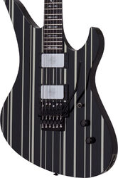 Guitarra eléctrica de autor Schecter Synyster Custom - Gloss Black with Silver Pinstripes