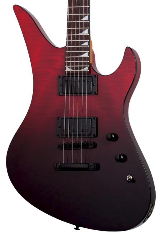 Guitarra electrica metalica Schecter Avenger Standard - Blood Burst