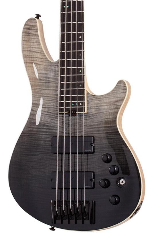 Bajo eléctrico de cuerpo sólido Schecter SLS Elite-5 - Black fade burst