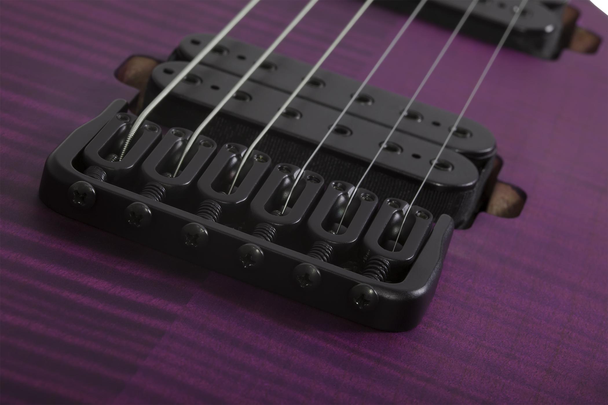 Schecter John Browne Tao-6 Signature 2h Ht Eb - Satin Trans Purple - Guitarra eléctrica con forma de str. - Variation 5