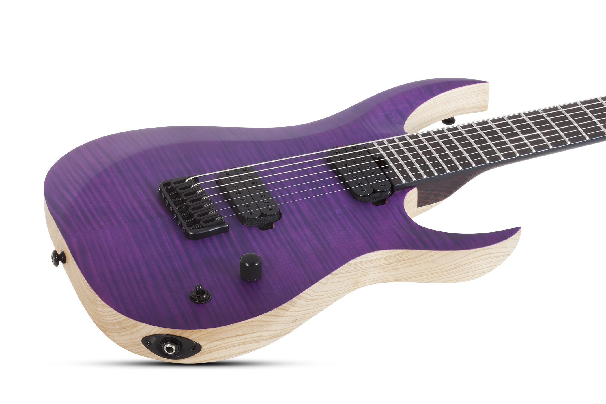 Schecter John Browne Tao-7 Signature Baryton 2h Ht Eb - Satin Trans Purple - Guitarra eléctrica de 7 cuerdas - Variation 1