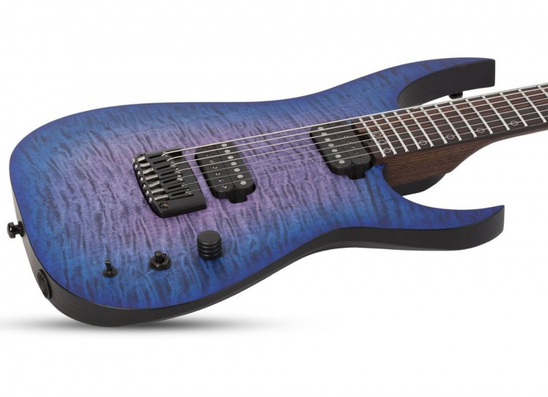 Schecter Keith Merrow Km-7 Mk-iii Pro Usa 7c 2h Eb - Blue Crimson Pearl - Guitarra eléctrica de 7 cuerdas - Variation 1