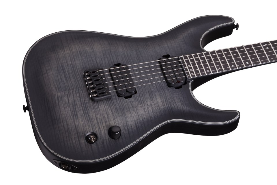 Schecter Keith Merrow Km-6 Signature Hh Ht Eb - Trans Black Burst Satin - Guitarra eléctrica con forma de str. - Variation 2