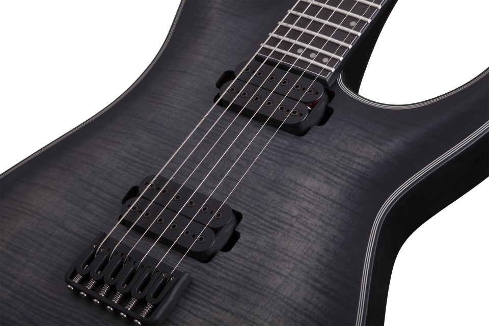 Schecter Keith Merrow Km-6 Signature Hh Ht Eb - Trans Black Burst Satin - Guitarra eléctrica con forma de str. - Variation 3