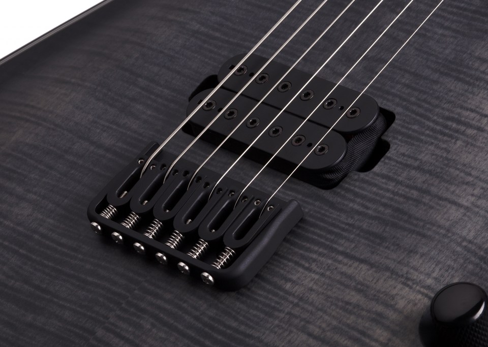 Schecter Keith Merrow Km-6 Signature Hh Ht Eb - Trans Black Burst Satin - Guitarra eléctrica con forma de str. - Variation 4