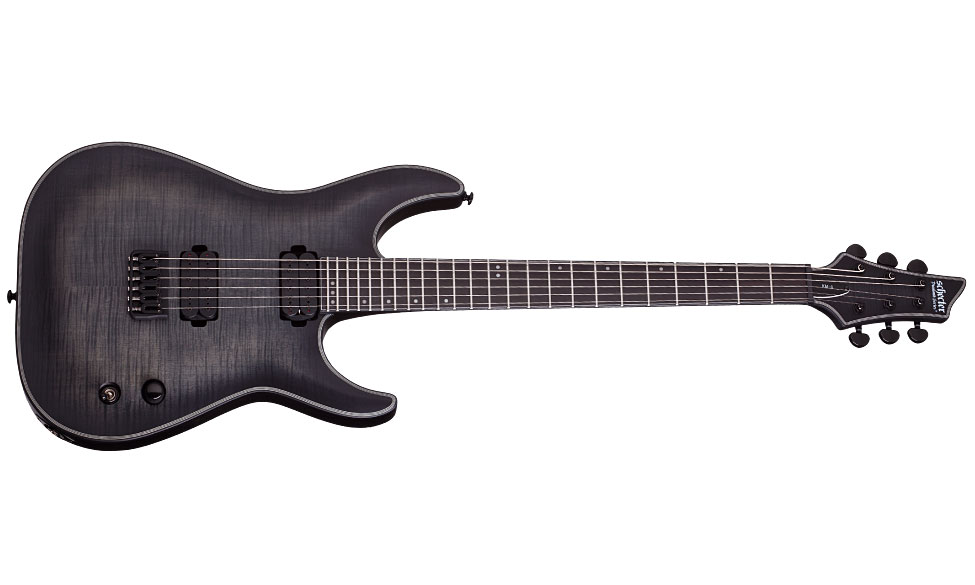 Schecter Keith Merrow Km-6 Signature Hh Ht Eb - Trans Black Burst Satin - Guitarra eléctrica con forma de str. - Variation 1