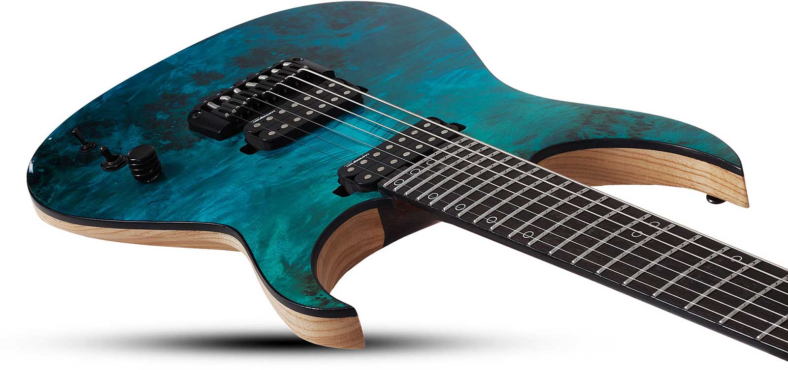 Schecter Keith Merrow Km7 Mkiii Pro Usa 7c 2h Eb - Lagoon Fade - Guitarra electrica metalica - Variation 3