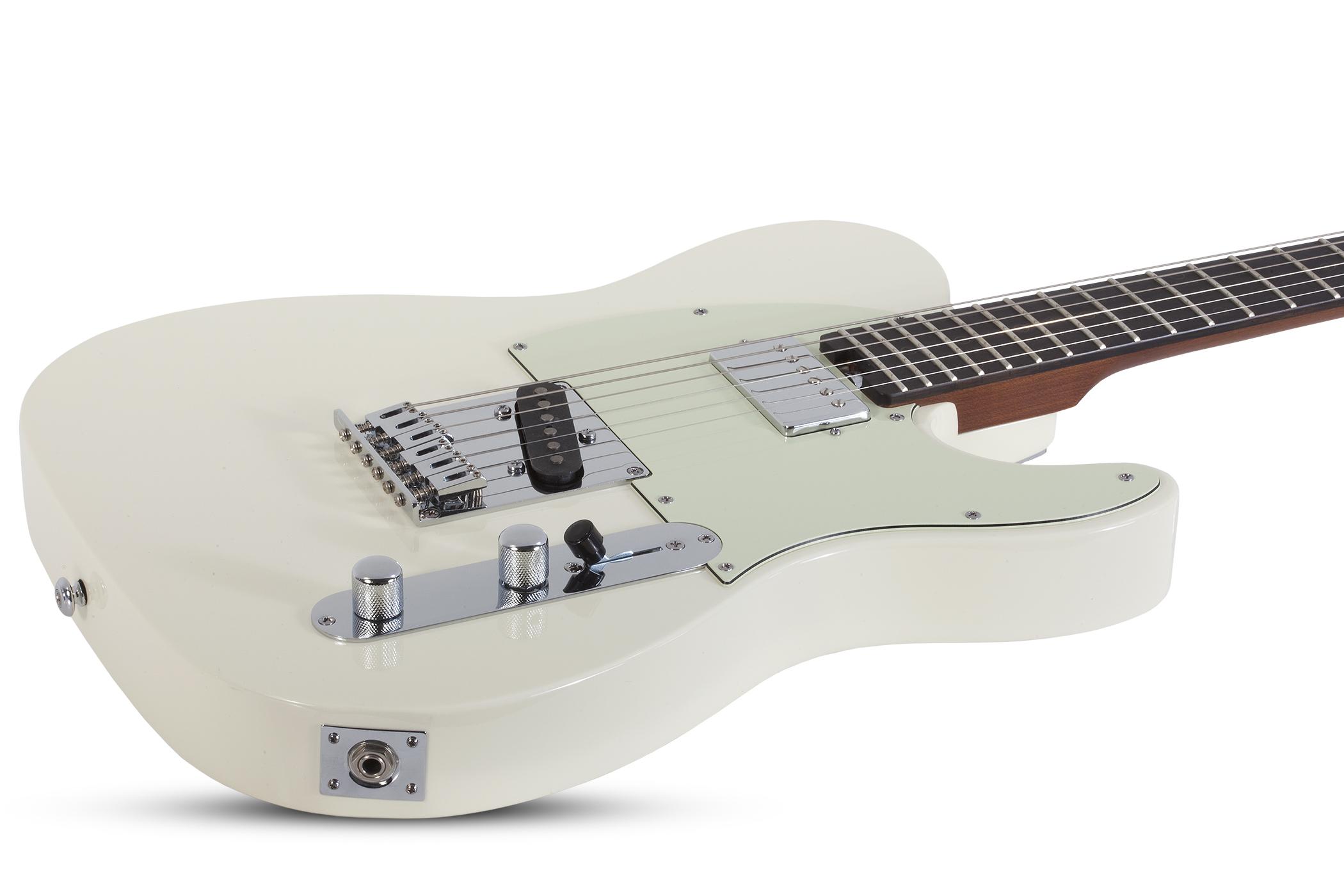 Schecter Nick Johnston Pt Signature Sh Ht Eb - Atomic Snow - Guitarra eléctrica con forma de tel - Variation 1