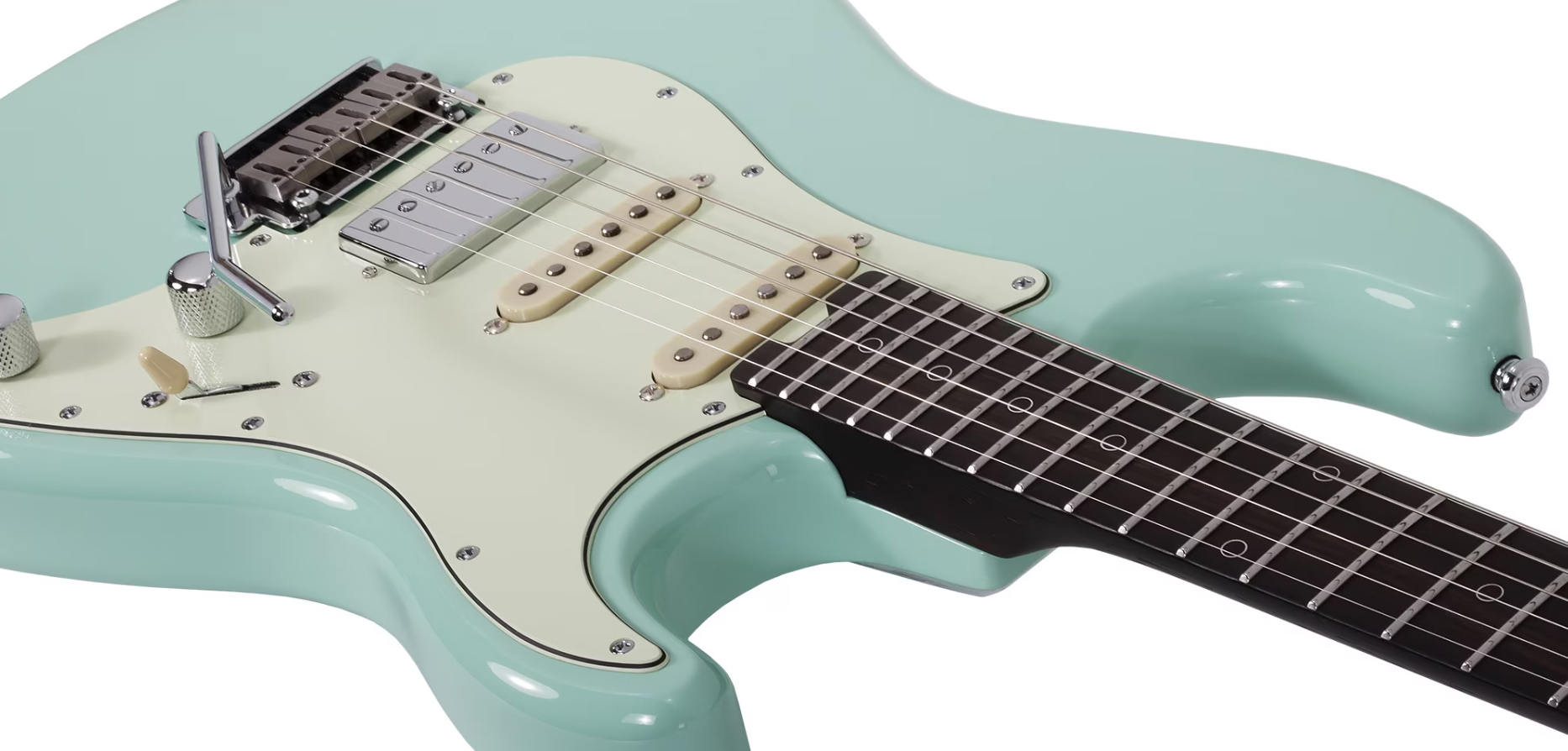 Schecter Nick Johnston Traditional 10th Ann. Signature Hss Trem Eb - Atomic Green - Guitarra eléctrica con forma de str. - Variation 2