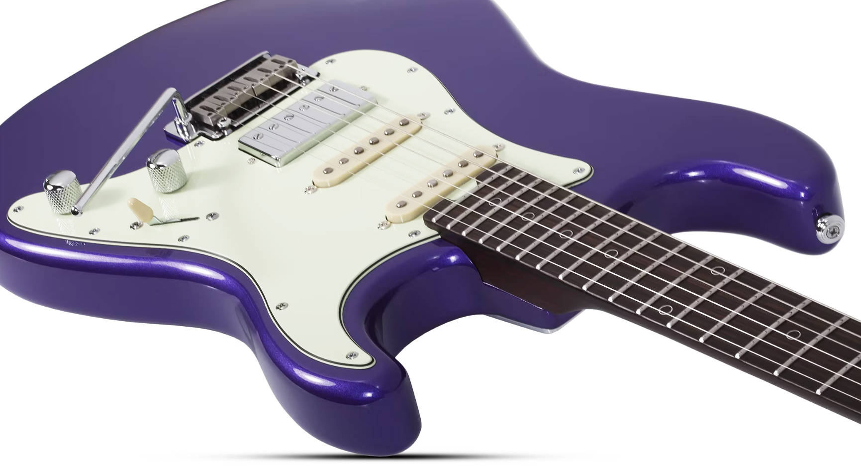 Schecter Nick Johnston Traditional 10th Ann. Signature Hss Trem Eb - Atomic Violet - Guitarra eléctrica con forma de str. - Variation 2