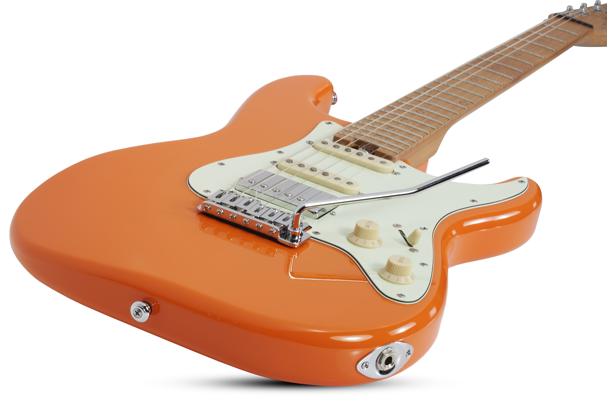 Schecter Nick Johnston Traditional Hss Signature Trem Eb - Atomic Orange - Guitarra eléctrica con forma de str. - Variation 1