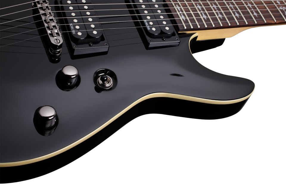 Schecter Omen Extreme-6 2h Ht Rw - See-thru Black - Guitarra eléctrica con forma de str. - Variation 2