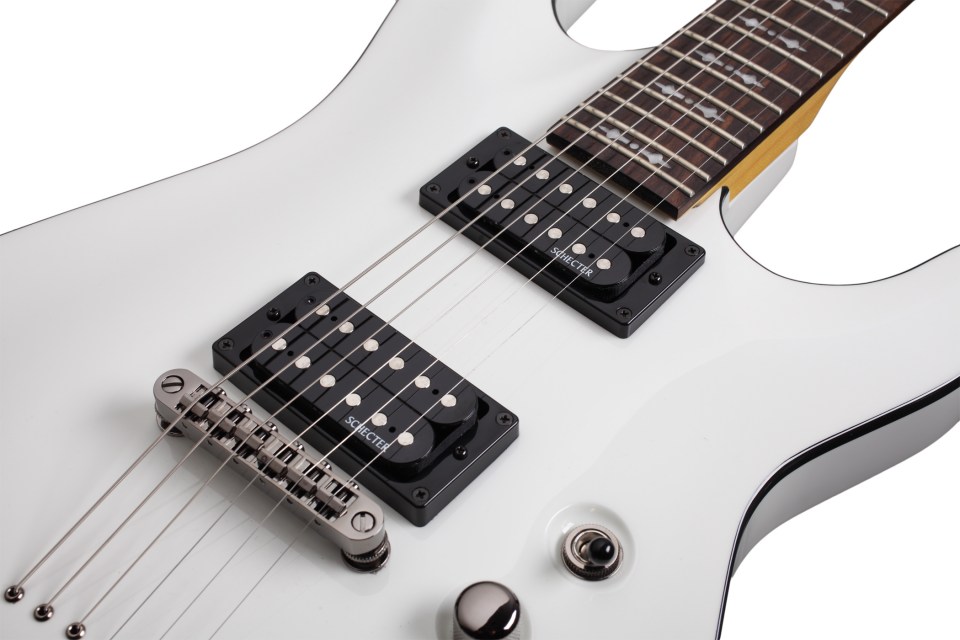 Schecter Omen-6 2h Ht Rw - Vintage White - Guitarra eléctrica con forma de str. - Variation 2