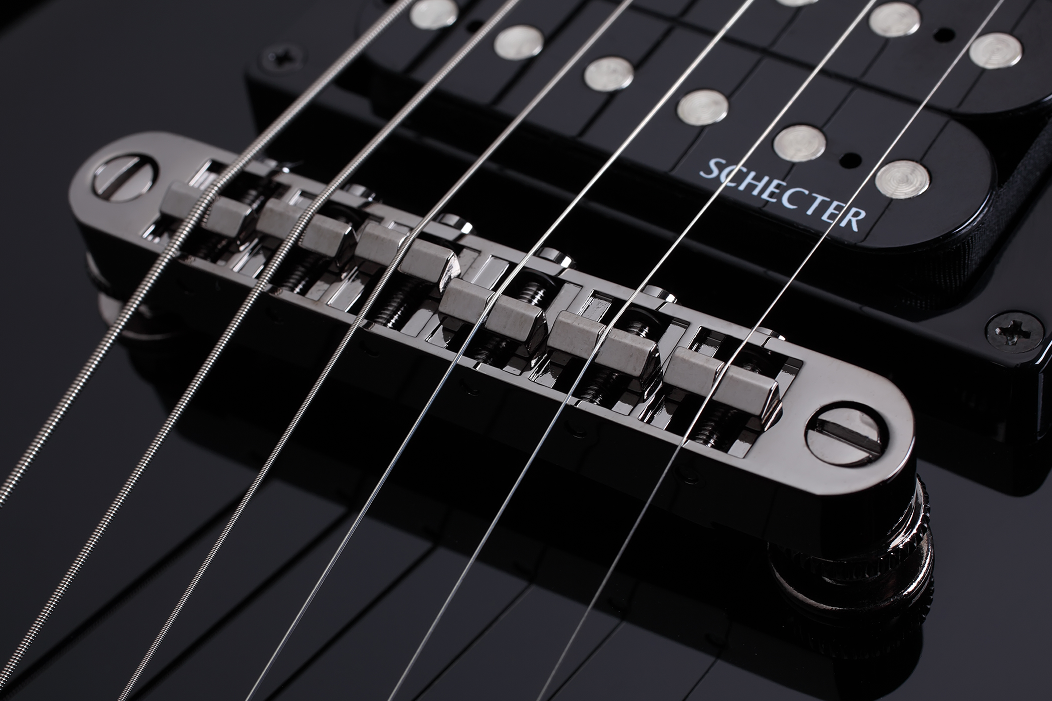 Schecter Omen-6 2h Ht Rw - Black - Guitarra eléctrica con forma de str. - Variation 2
