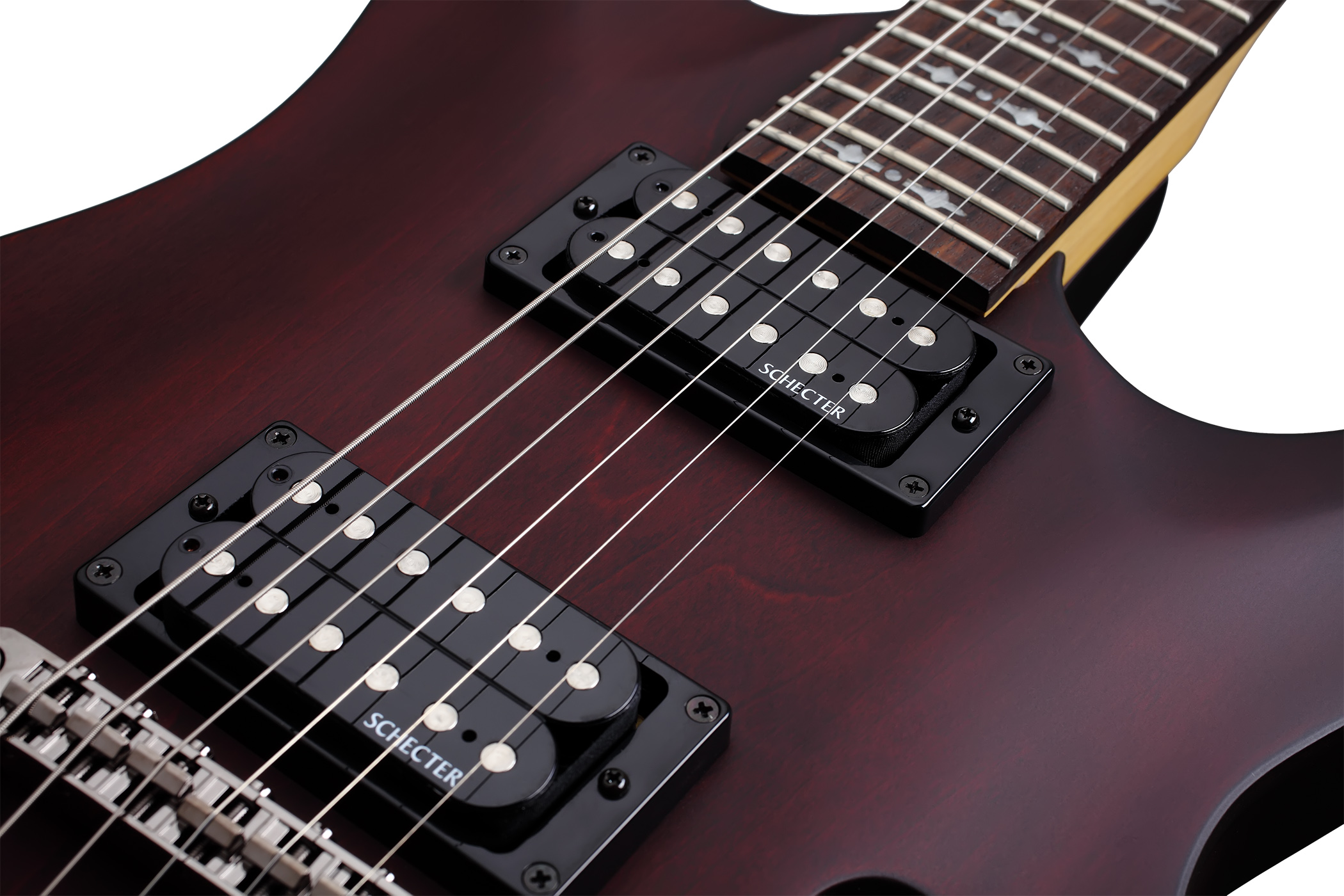 Schecter Omen-6 2h Ht Rw - Walnut Satin - Guitarra eléctrica con forma de str. - Variation 2