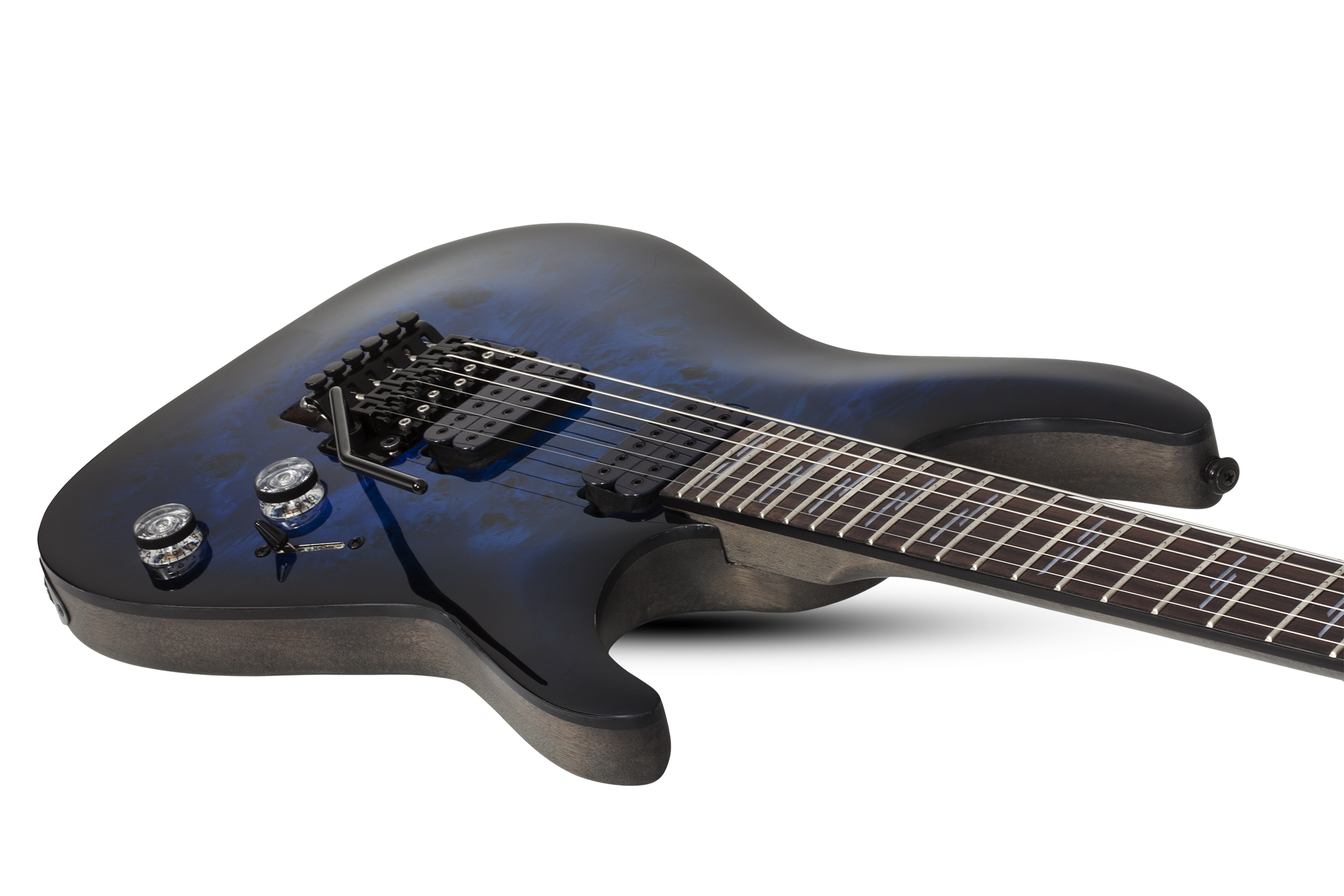 Schecter Omen Elite-6 Fr Hh Rw - See Thru Blueburst - Guitarra eléctrica con forma de str. - Variation 2