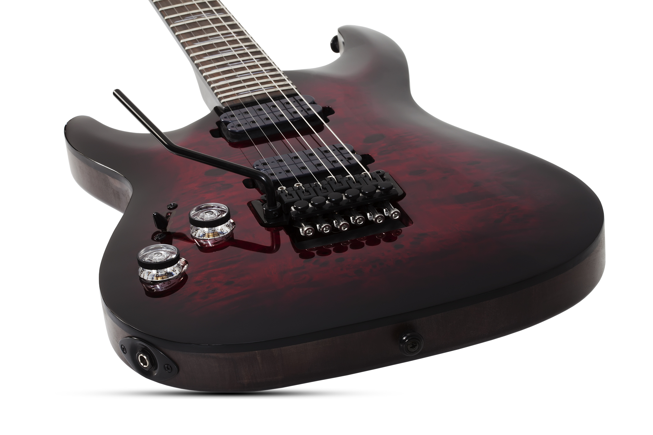 Schecter Omen Elite-6 Fr Lh Gaucher 2h Rw - Black Cherry Burst - Guitarra electrica para zurdos - Variation 1