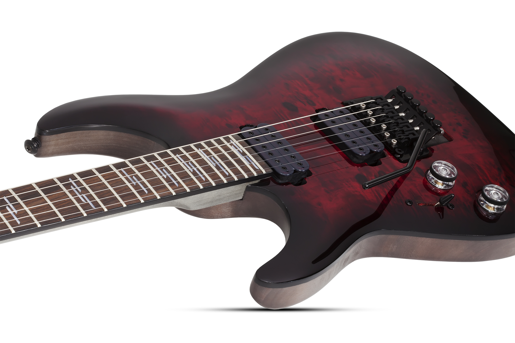 Schecter Omen Elite-6 Fr Lh Gaucher 2h Rw - Black Cherry Burst - Guitarra electrica para zurdos - Variation 2