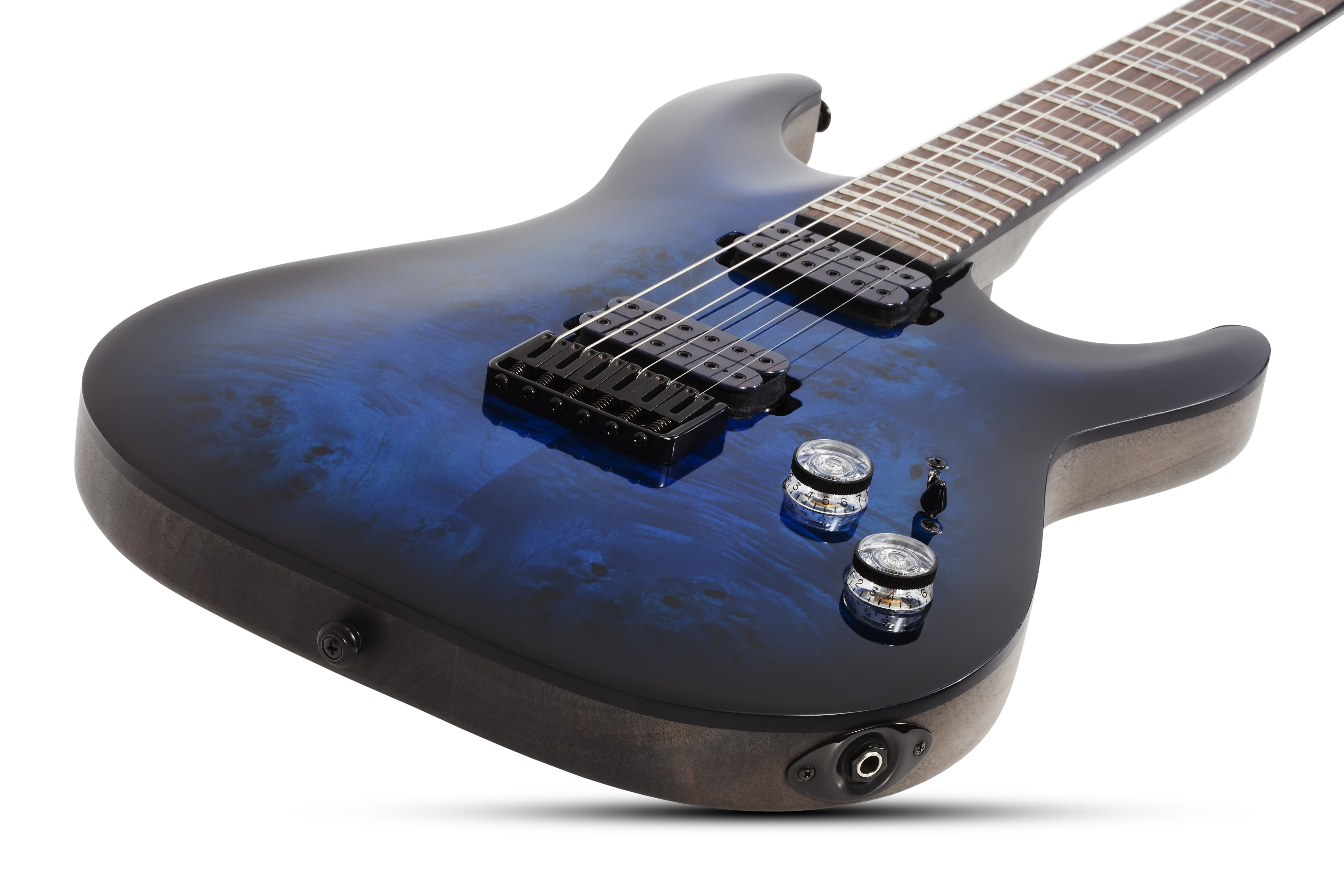 Schecter Omen Elite-6 2h Ht Rw - See Thru Blueburst - Guitarra eléctrica con forma de str. - Variation 1