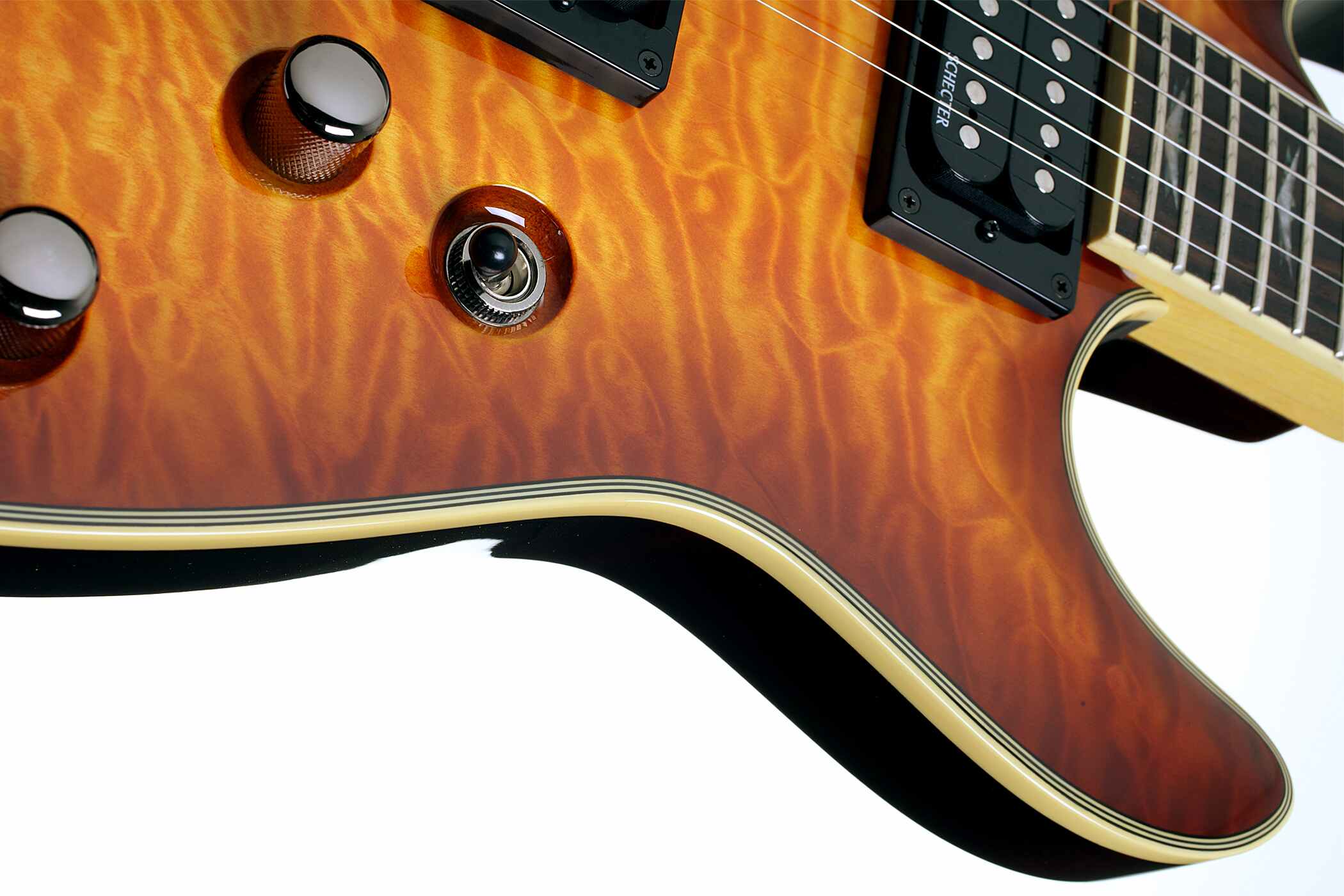 Schecter Omen Extreme-6 2h Ht Rw - Vintage Sunburst - Guitarra eléctrica con forma de str. - Variation 2