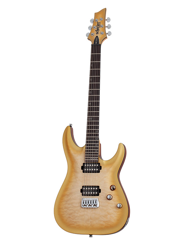 Schecter Omen Extreme Ii 2h Ht Eb - Gold Rush - Guitarra eléctrica con forma de str. - Variation 4