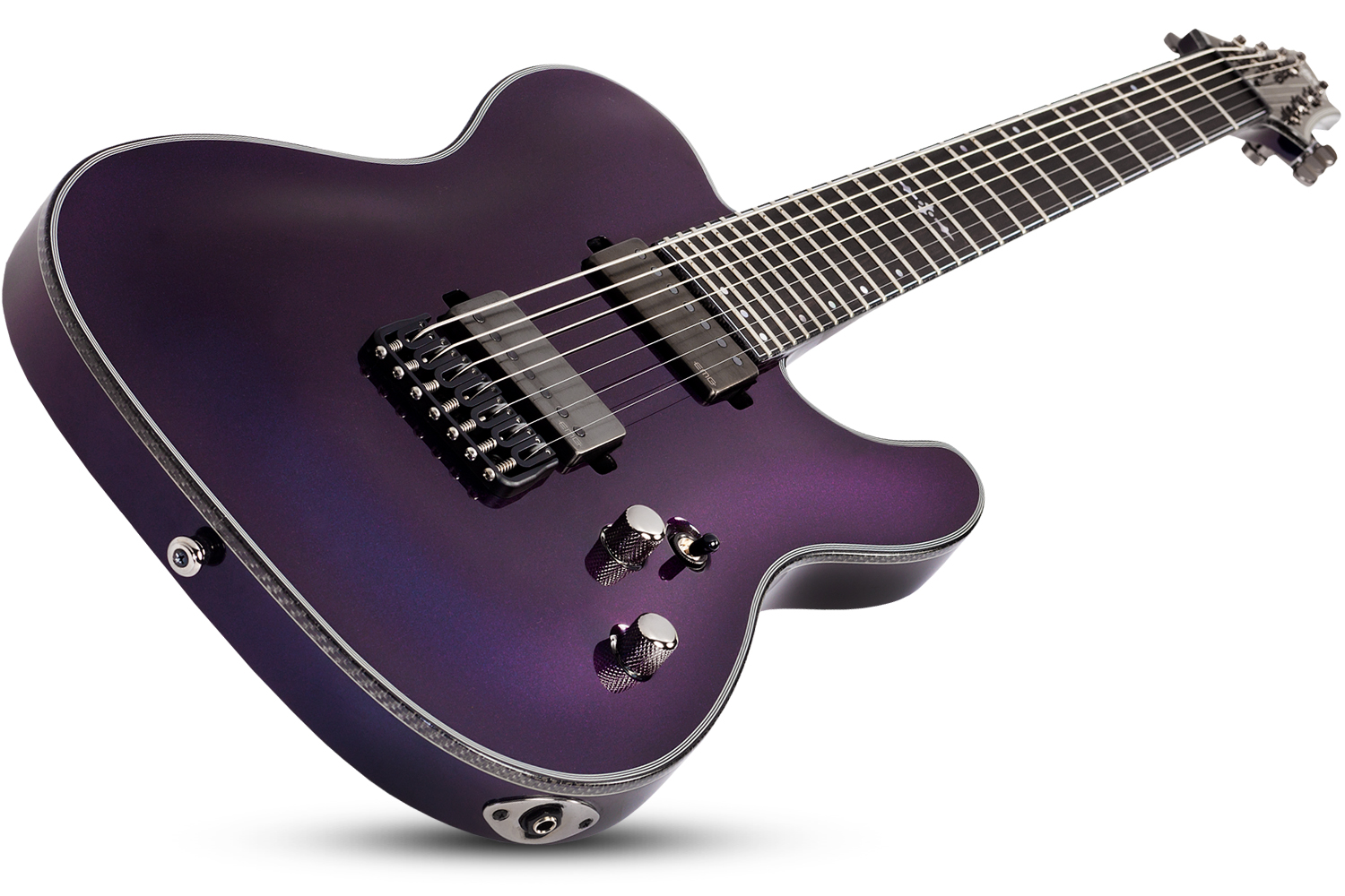 Schecter Pt-7 Hellraiser Hybrid 7c 2h Emg Ht Eb - Ultraviolet - Guitarra eléctrica de 7 cuerdas - Variation 1