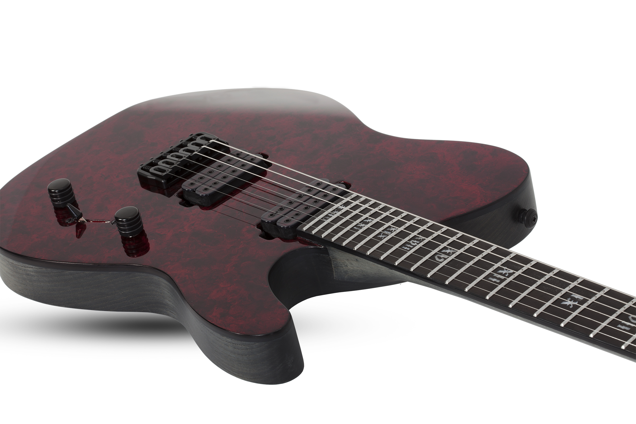 Schecter Pt Apocalypse 2h Ht Eb - Red Reign - Guitarra eléctrica con forma de tel - Variation 2
