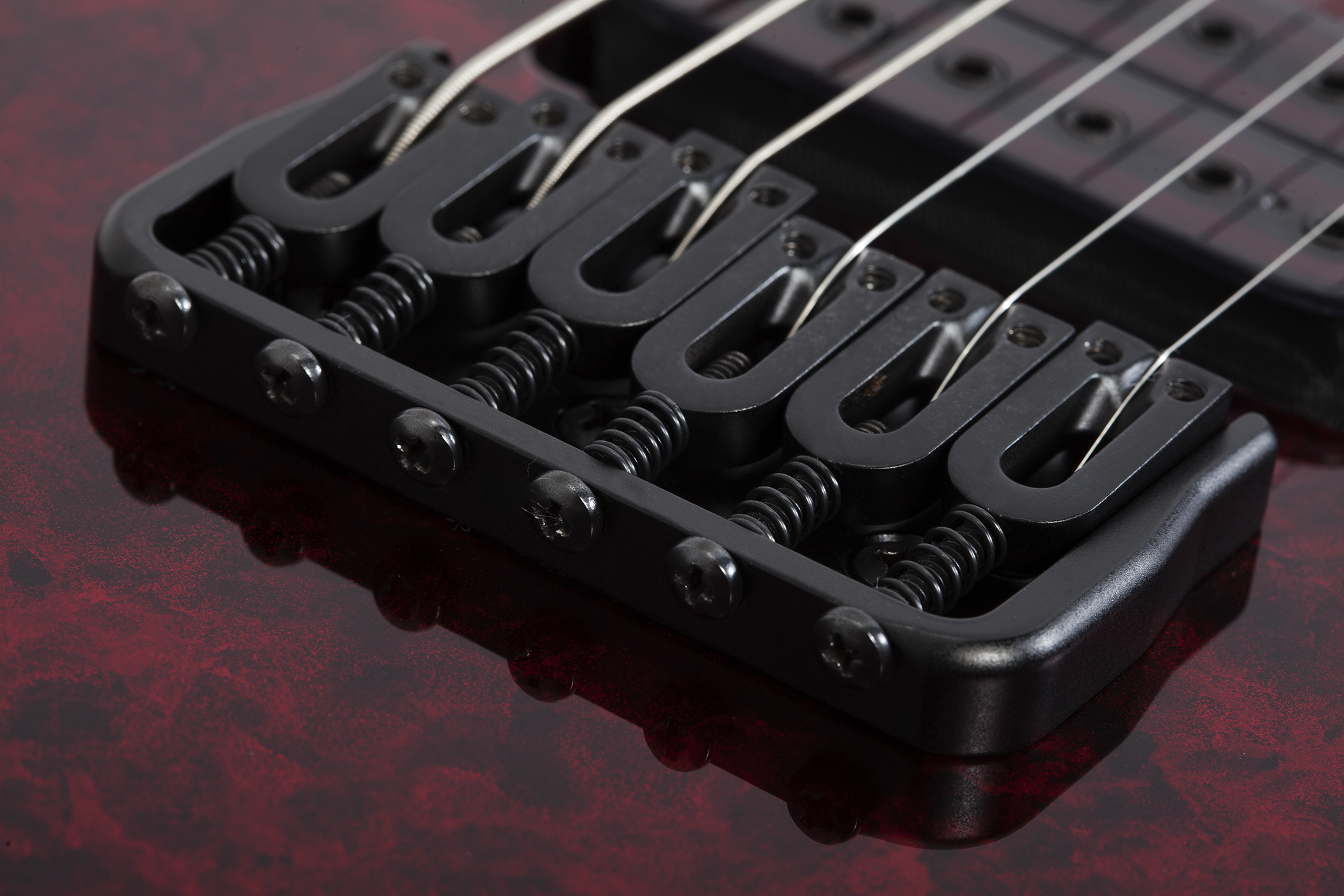 Schecter Pt Apocalypse 2h Ht Eb - Red Reign - Guitarra eléctrica con forma de tel - Variation 4