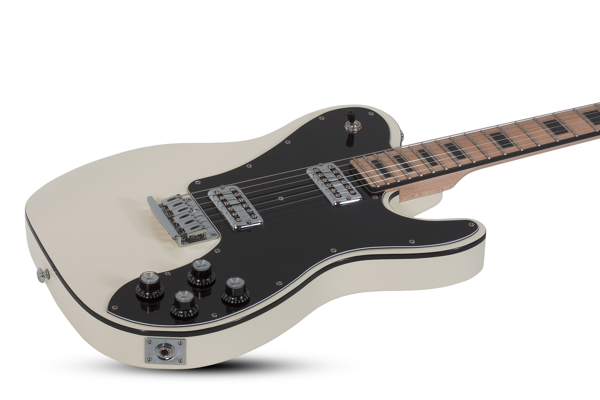 Schecter Pt Fastback 2h Ht Mn - Olympic White - Guitarra eléctrica con forma de tel - Variation 1