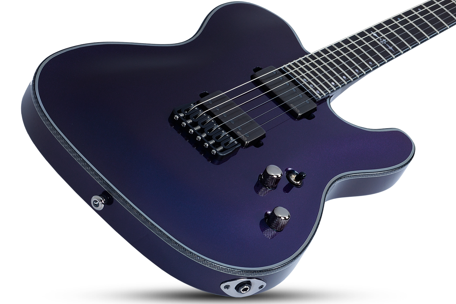 Schecter Pt Hellraiser Hybrid 2h Emg Ht Eb - Ultraviolet - Guitarra eléctrica con forma de tel - Variation 1