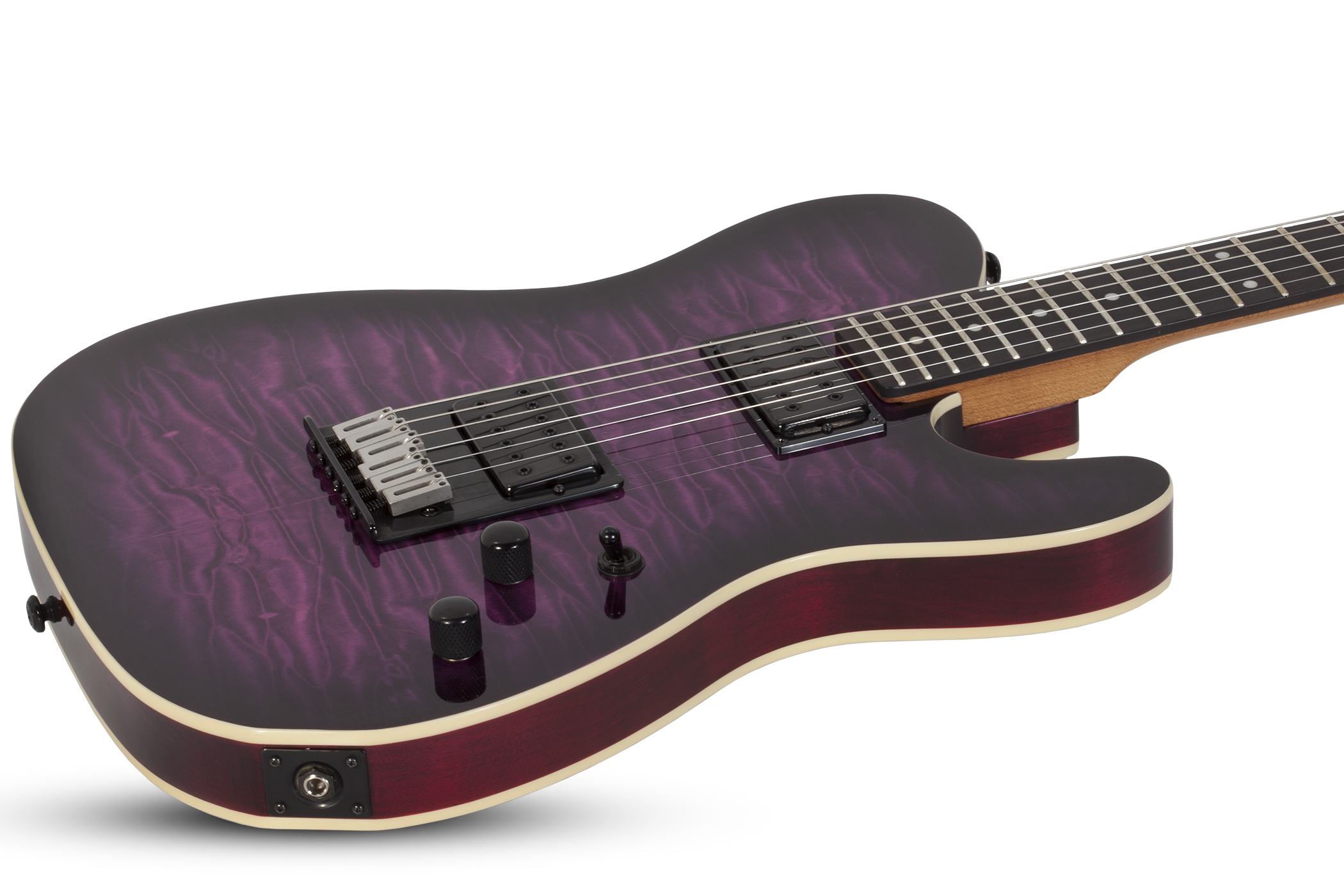 Schecter Pt Pro 2h Ht Eb - Trans Purple Burst - Guitarra eléctrica con forma de tel - Variation 1