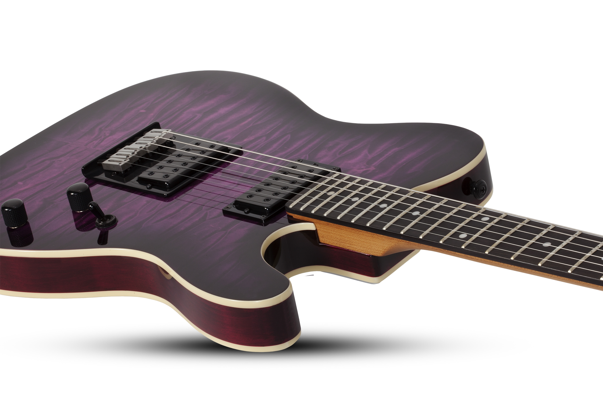 Schecter Pt Pro 2h Ht Eb - Trans Purple Burst - Guitarra eléctrica con forma de tel - Variation 2