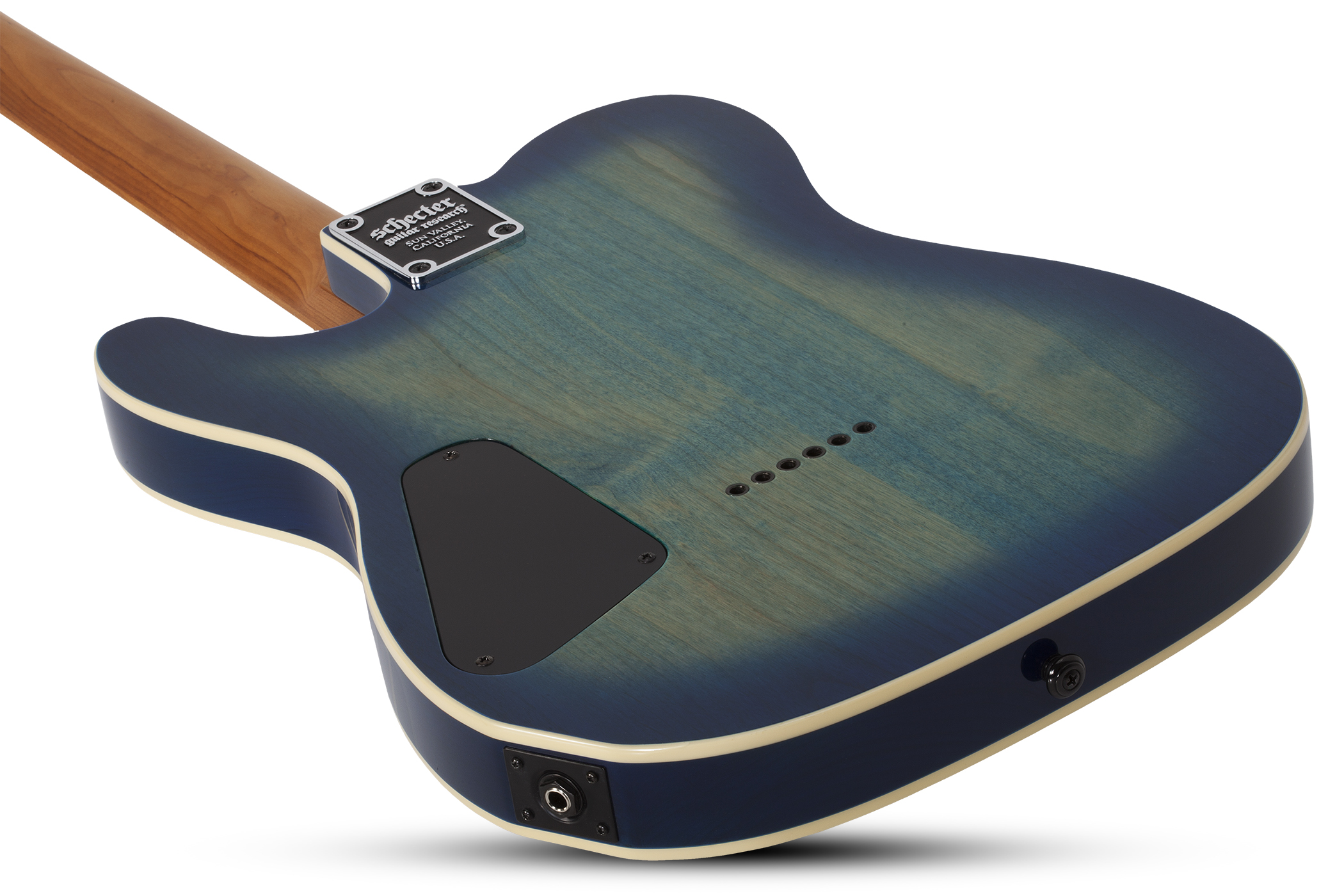 Schecter Pt Pro 2h Ht Mn - Trans Blue Burst - Guitarra eléctrica con forma de tel - Variation 3