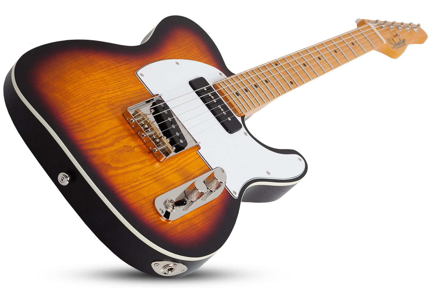 Schecter Pt Special 2s Ht Mn - 3-tone Sunburst Pearl - Guitarra eléctrica con forma de tel - Variation 1