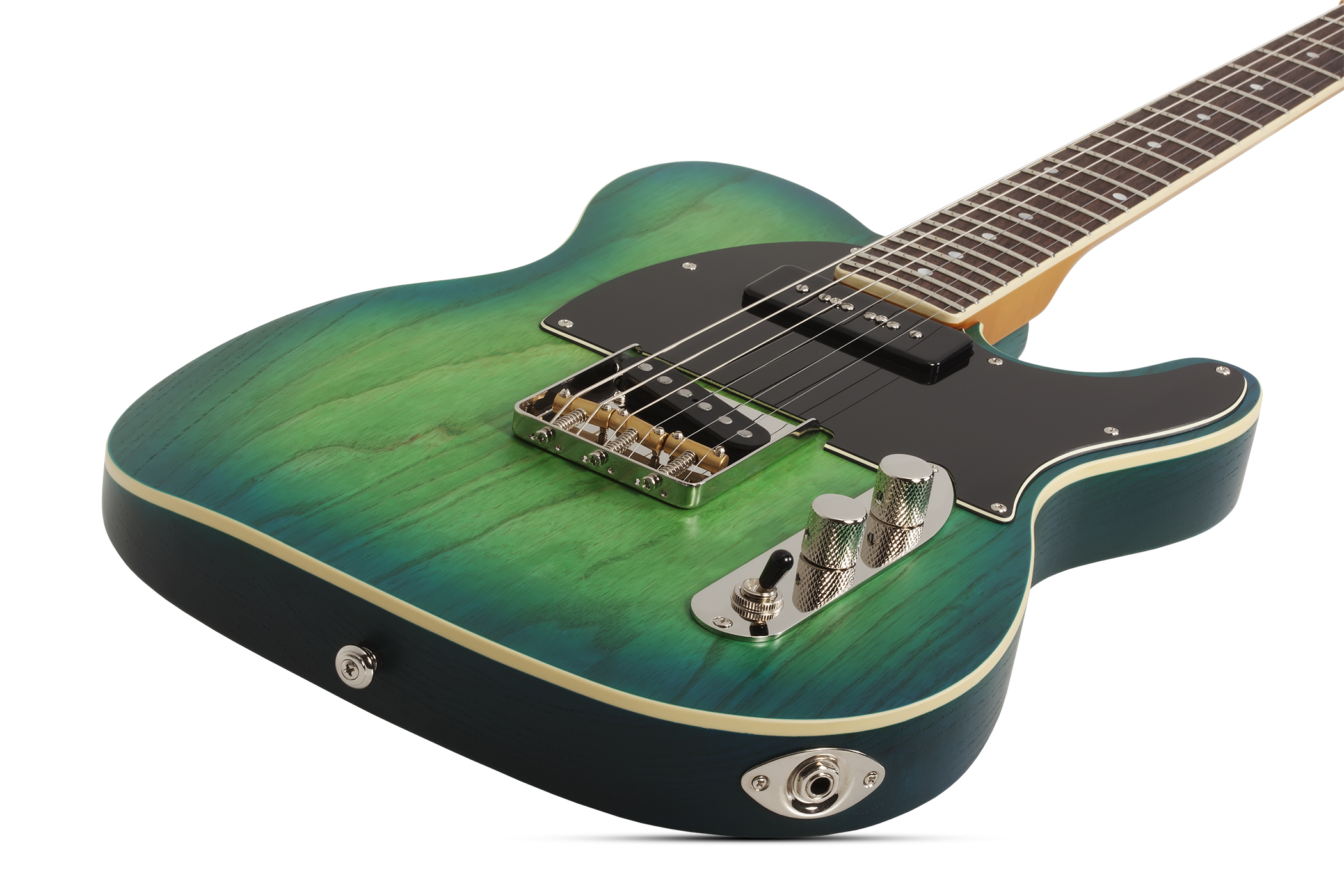 Schecter Pt Special 2s Ht Mn - Aqua Burst Pearl - Guitarra eléctrica con forma de tel - Variation 1