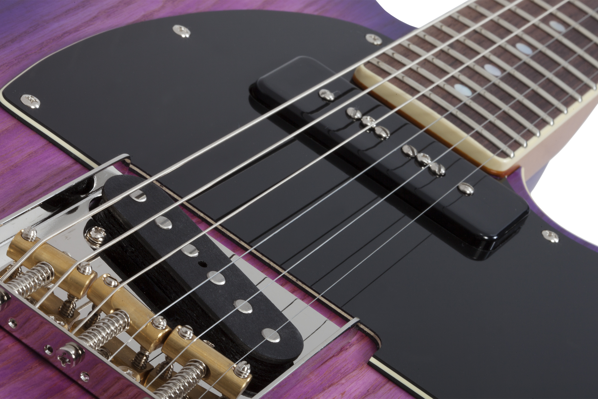 Schecter Pt Special 2s Ht Rw - Purple Burst Pearl - Guitarra eléctrica con forma de tel - Variation 3