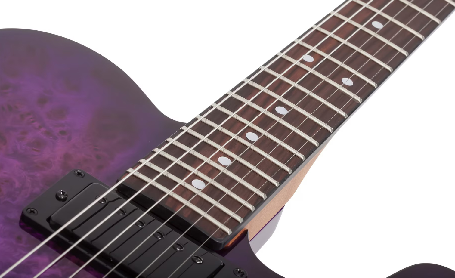 Schecter Pt Standard 2h Ht Rw - Purple Burst Burl - Guitarra eléctrica con forma de tel - Variation 4