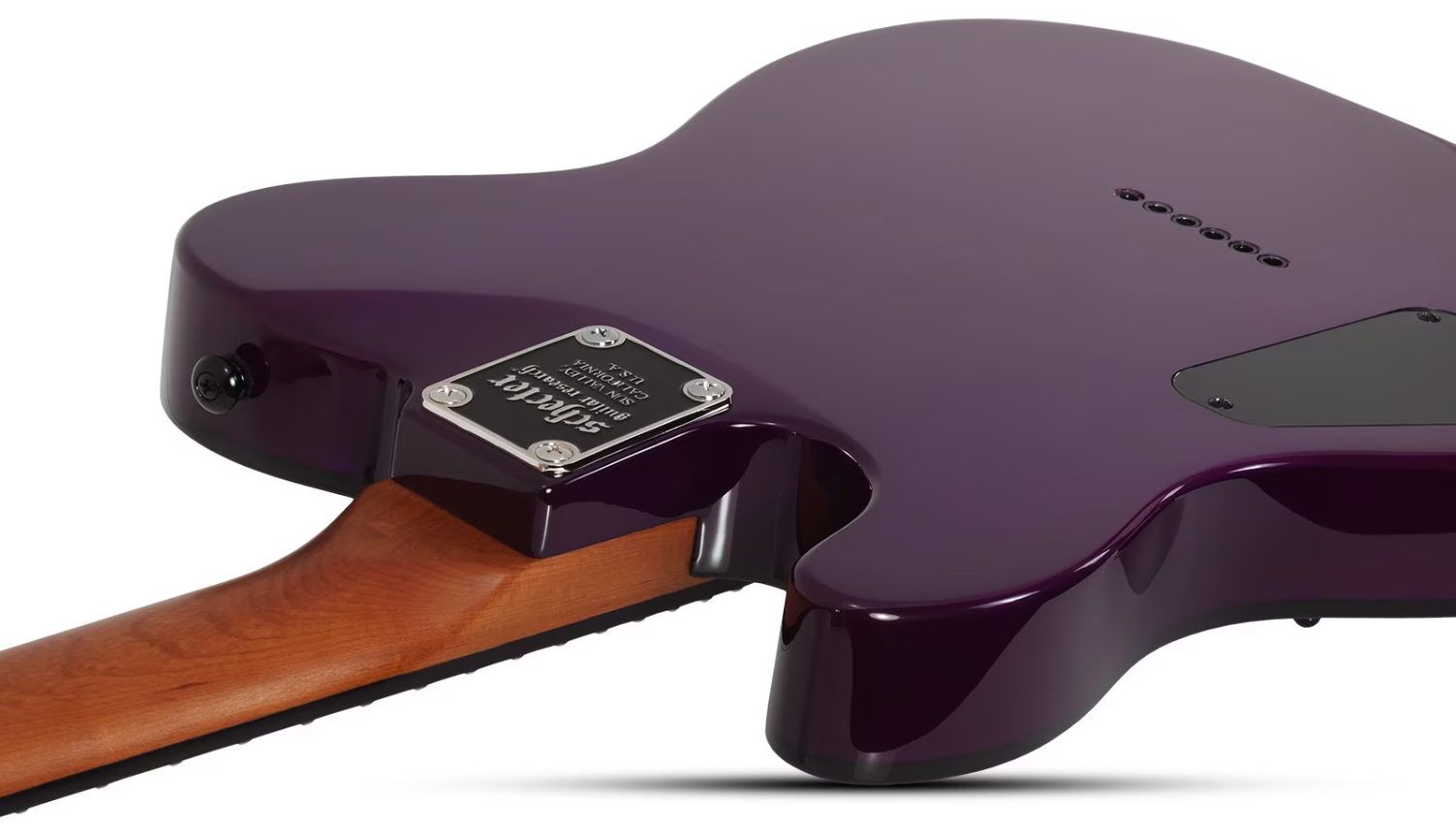 Schecter Pt Standard 2h Ht Rw - Purple Burst Burl - Guitarra eléctrica con forma de tel - Variation 5