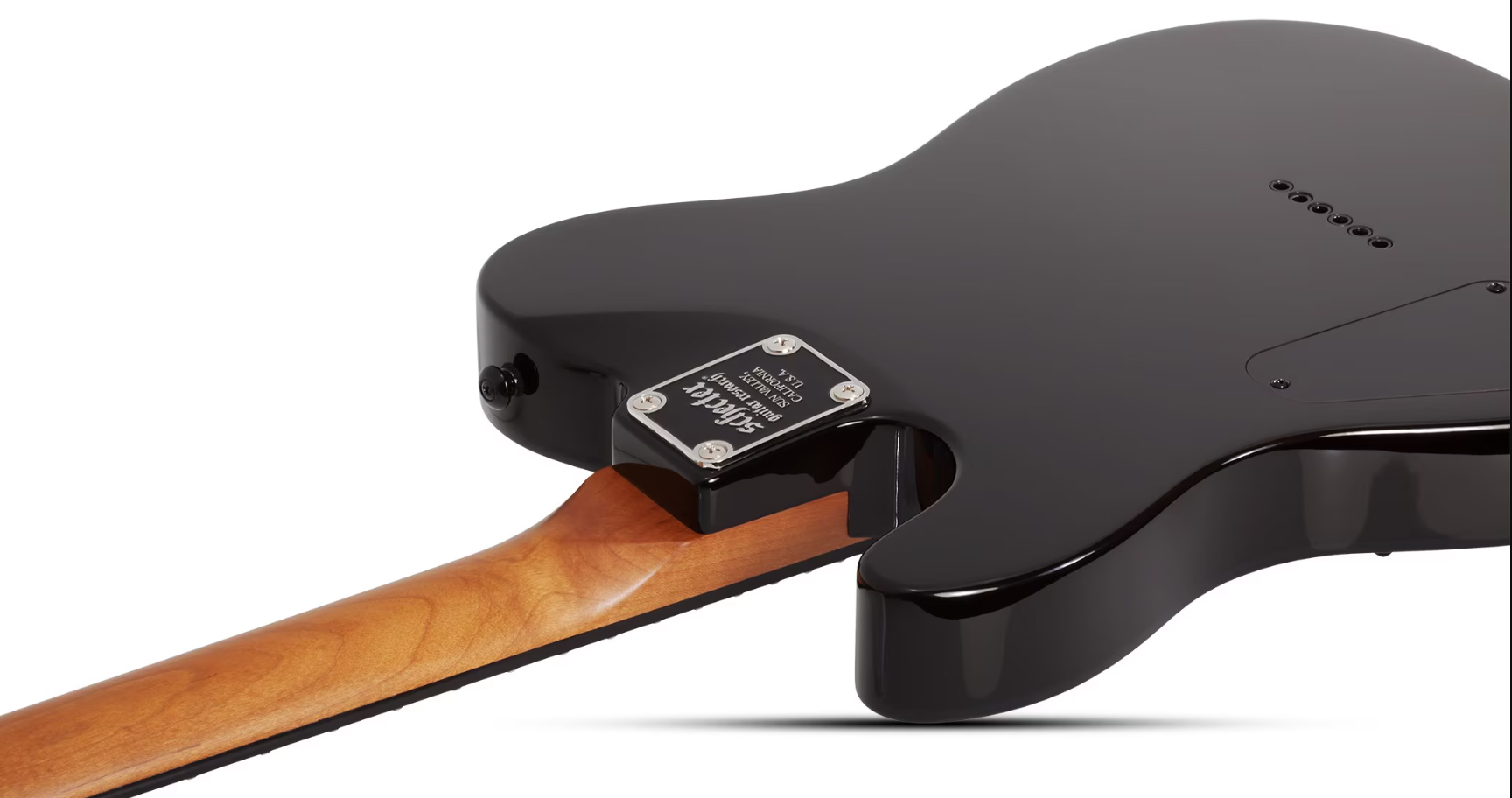 Schecter Pt Standard 2h Ht Rw - Black Fade Burst Burl - Guitarra eléctrica con forma de tel - Variation 5