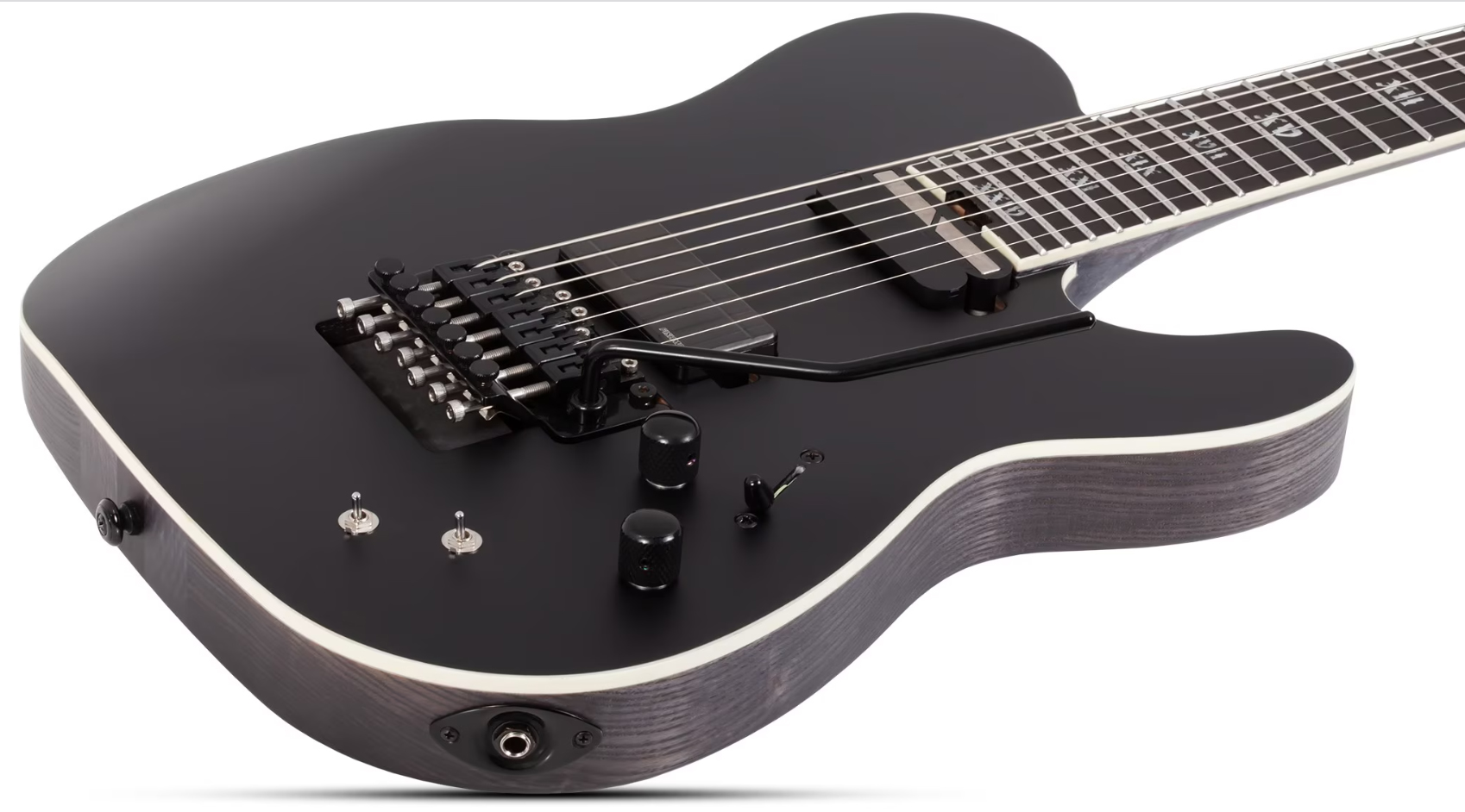 Schecter Pt7 Frs Sls Elite Evil Twin 2h Fishman Fluence Sustainiac Fr Eb - Satin Black - Guitarra eléctrica barítono - Variation 1